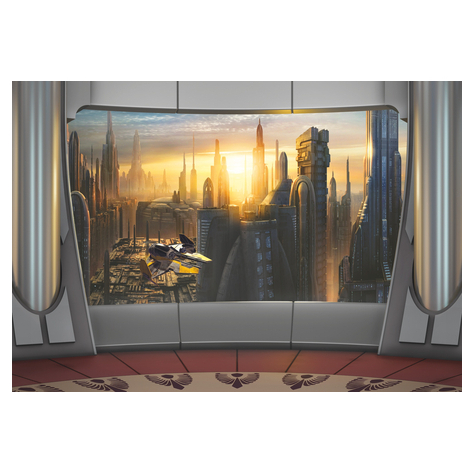 Papir Foto Tapet - Star Wars Coruscant View - Størrelse 368 X 254 Cm