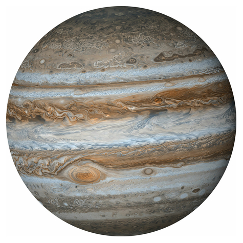 Selvklæbende Ikke-Vævet Fototapet/Væg Tatovering - Jupiter - Størrelse 125 X 125 Cm