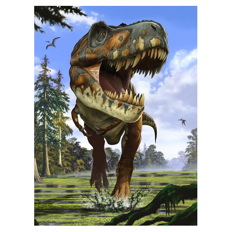Non-Woven Tapet - Tyrannosaurus Rex - Størrelse 184 X 248 Cm