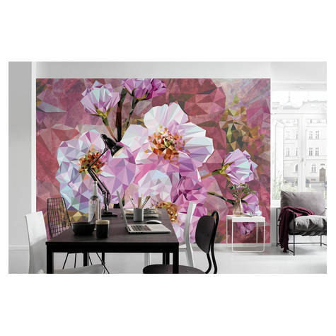 Non-Woven Wallpaper - Blooming Gems - Størrelse 368 X 248 Cm