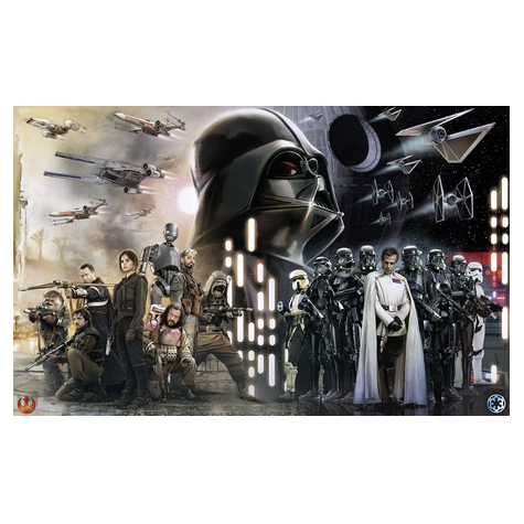 Ikke-Vævet Fototapet - Star Wars Collage - Størrelse 400 X 250 Cm