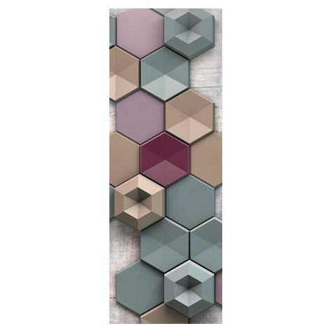 Ikke-Vævet Fototapet - Hexagon - Størrelse 100 X 280 Cm