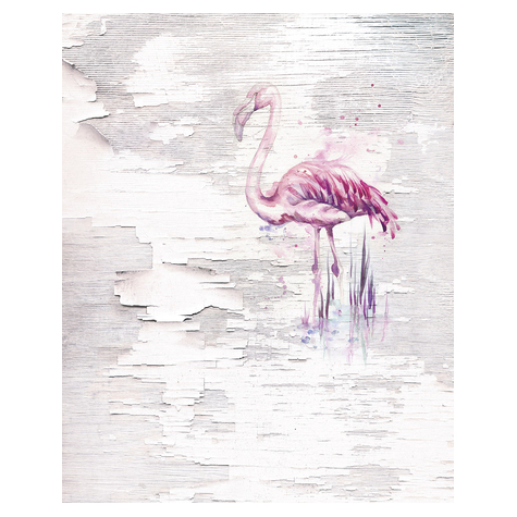 Ikke-Vævet Fototapet - Pink Flamingo - Størrelse 200 X 250 Cm