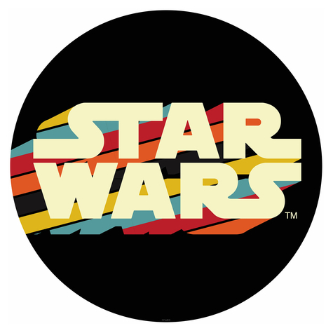 Selvklæbende Ikke-Vævet Fototapet/Vægtatovering - Star Wars Typeface - Størrelse 125 X 125 Cm