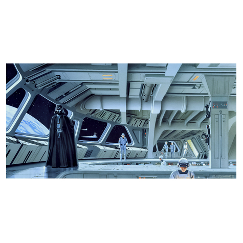 Non-Woven Wallpaper - Star Wars Classic Rmq Stardestroyer Deck - Størrelse 500 X 250 Cm