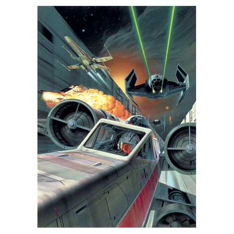 Non-Woven Wallpaper - Star Wars Classic Death Star Trench Run - Størrelse 200 X 280 Cm