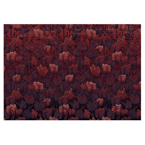 Ikke-Vævet Fototapet - Tulipe - Størrelse 400 X 280 Cm