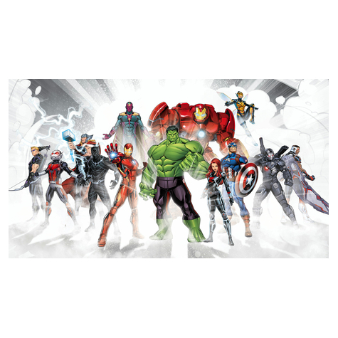 Ikke-Vævet Fototapet - Avengers Unite - Størrelse 500 X 280 Cm