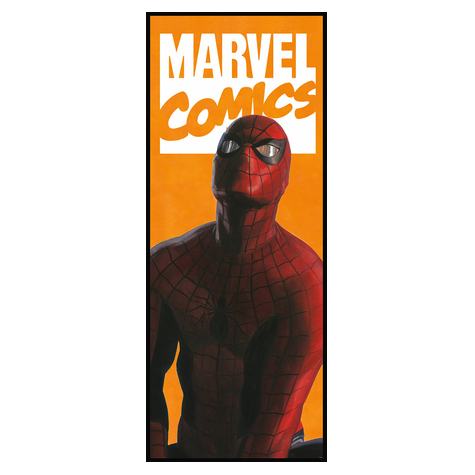 Ikke-Vævet Fototapet - Spider-Man Comic - Størrelse 100 X 250 Cm