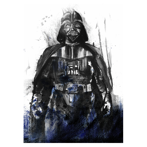 Ikke-Vævet Fototapet - Star Wars Watercolor Vader - Størrelse 200 X 280 Cm