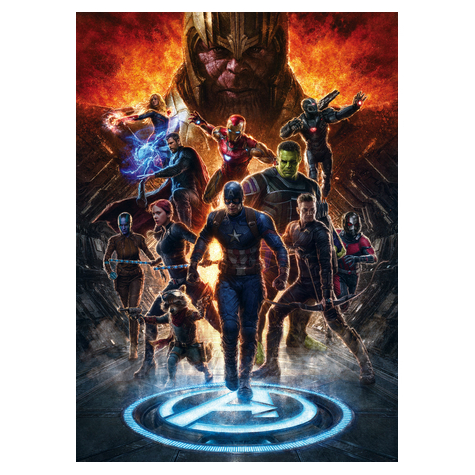 Ikke-Vævet Fototapet - Avengers Vs Thanos - Størrelse 200 X 280 Cm