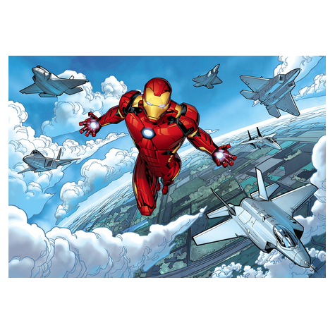 Ikke-Vævet Fototapet - Iron Man Flight - Størrelse 400 X 280 Cm