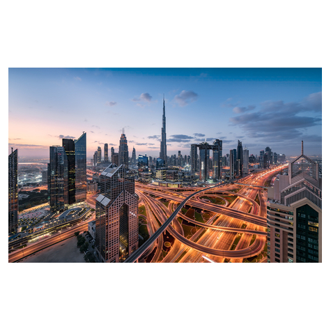 Ikke-Vævet Fototapet - Lights Of Dubai - Størrelse 450 X 280 Cm