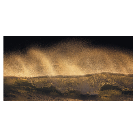 Ikke-Vævet Fototapet - Golden Wave - Størrelse 200 X 100 Cm