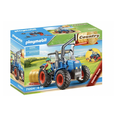 Playmobil Country - Gror Traktor Med Tilbehør Og Anhængertræk (71004)