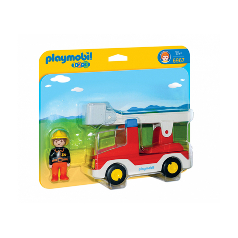 Playmobil 1.2.3 - Brandtrappebil (6967)