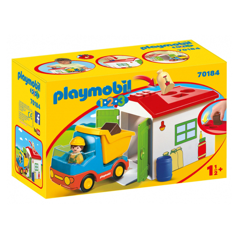Playmobil 1.2.3 - Lastbil Med Sorteringsgarage (70184)