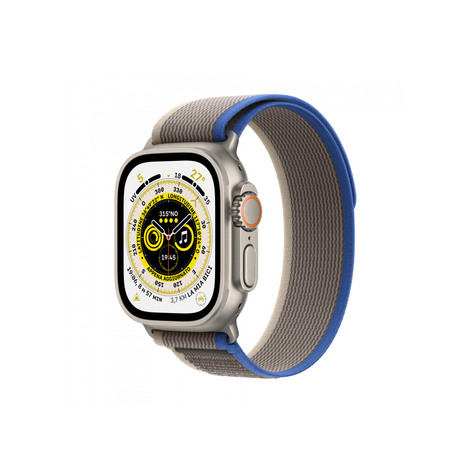 Apple Watch Ultra Gps + Mobiltelefoni 49 Mm Titan Blue/Grå Trail Loop Mqfv3fd/A