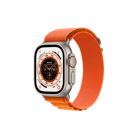 Apple Watch Ultra Gps + Mobiltelefoni 49 Mm Titanium Orange Alpine Loop Mqfl3fd/A