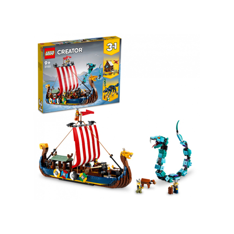 Lego Creator - Vikingeskib Med Midgårdsslange 3i1 (31132)