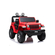 Børnekøretøj - Elektrisk Bil Jeep Wrangler Rubicon - Licenseret - 12v10ah Batteri,4 Motorer+ 2.4ghz+Lædersæde+Eva -Rød