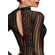 Lingerie Dress:Striped Knee-Length Tulle Dress L Black