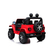 Børnekøretøj - Elektrisk Bil Jeep Wrangler Rubicon - Licenseret - 12v10ah Batteri,4 Motorer+ 2.4ghz+Lædersæde+Eva -Rød