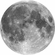 Selvklæbende Ikke-Vævet Fototapet/Væg Tatovering - Moon - Størrelse 125 X 125 Cm