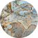 Selvklæbende Non-Woven Tapet/Væg Tatovering - Marble Sphere - Størrelse 125 X 125 Cm