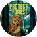Selvklæbende Non-Woven Tapet/Væg Tatovering - Star Wars Protect The Forest - Størrelse 125 X 125 Cm