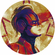 Selvklæbende Non-Woven Tapet/Væg Tatovering - Avengers Painting Captain Marvel Hjelm - Størrelse 125 X 125 Cm